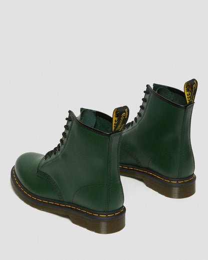 1460 Smooth Leather Lace Up Boots - Green - Mens