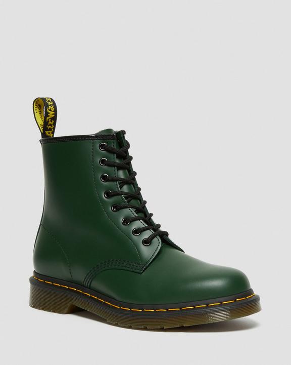 1460 Smooth Leather Lace Up Boots - Green - Mens