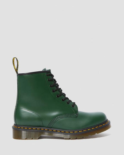 Dr Martens Smooth Leather Lace Up Boots - Green