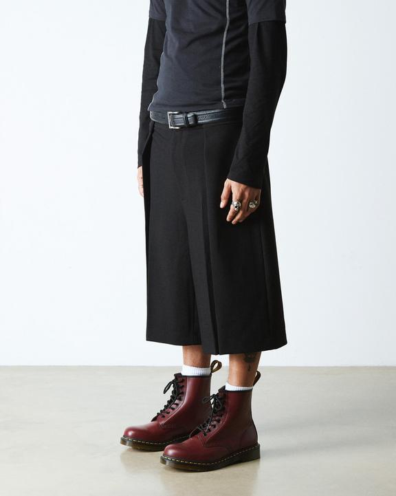 Dr. Martens 1460 Smooth Leather Lace Up Boots Cherry Red - Womens