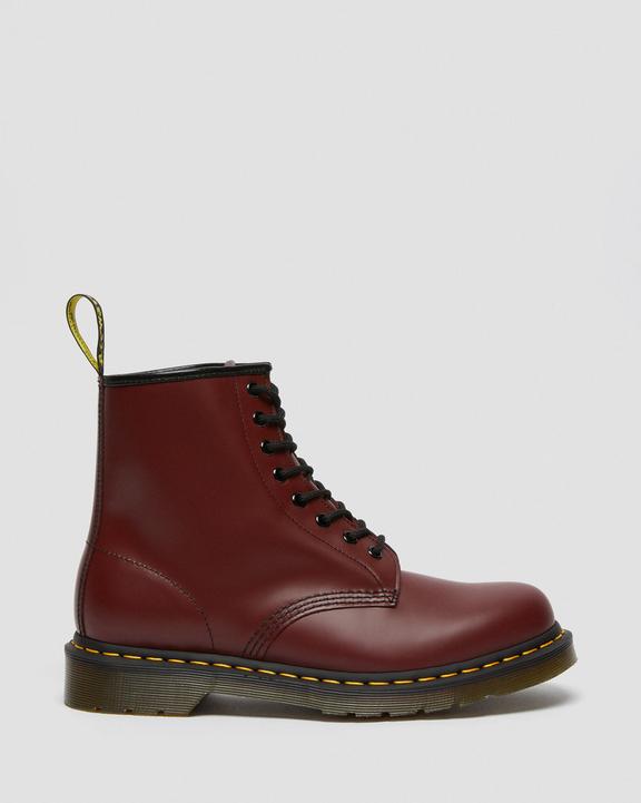 1460 Smooth Leather Lace Up Boots - Cherry Red - Mens