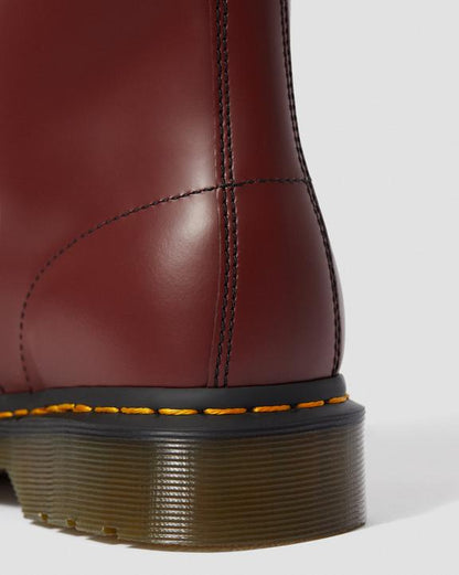 Dr Martens Smooth Leather Lace Up Boots - Cherry Red