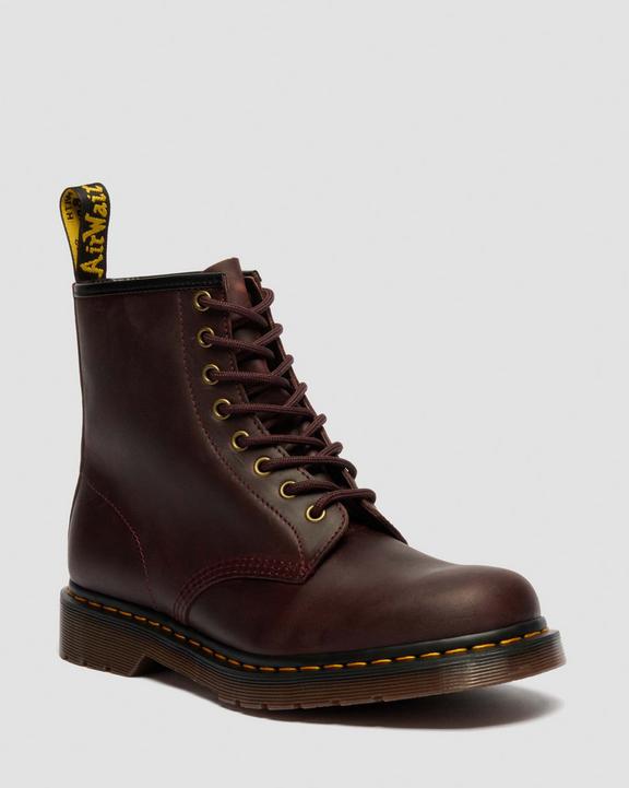 Dr Martens Crazy Horse Leather Boots - Cherry Red