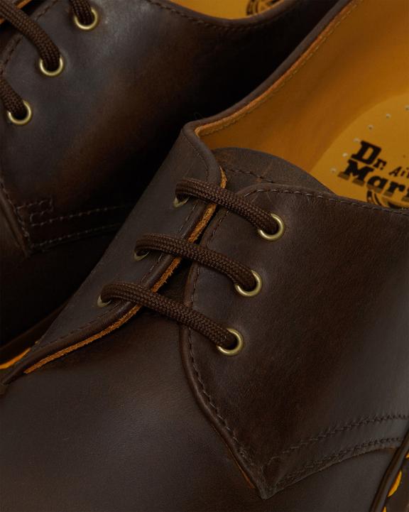 Dr Martens Crazy Horse Leather Oxford Shoes - Brown