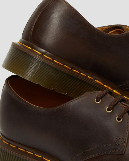 Dr Martens Crazy Horse Leather Oxford Shoes - Brown