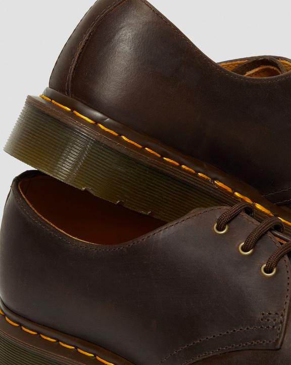 Dr Martens Crazy Horse Leather Oxford Shoes - Brown