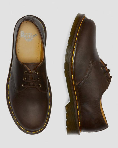 Dr Martens Crazy Horse Leather Oxford Shoes - Brown