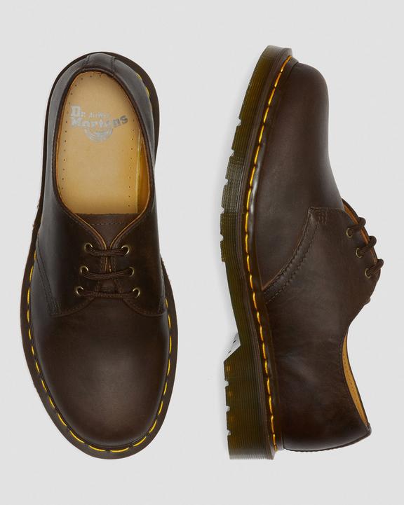 Dr Martens Crazy Horse Leather Oxford Shoes - Brown