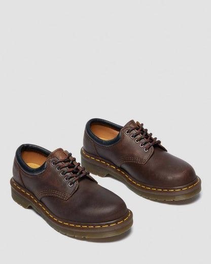 Dr Martens Crazy Horse Leather Casual Shoes - Dark Brown