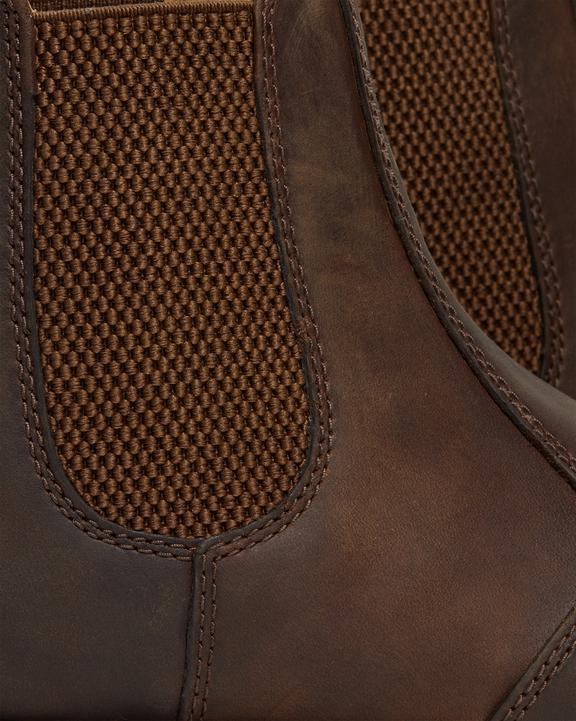 Dr. Martens 2976 Crazy Horse Leather Chelsea Boots Brown - Mens