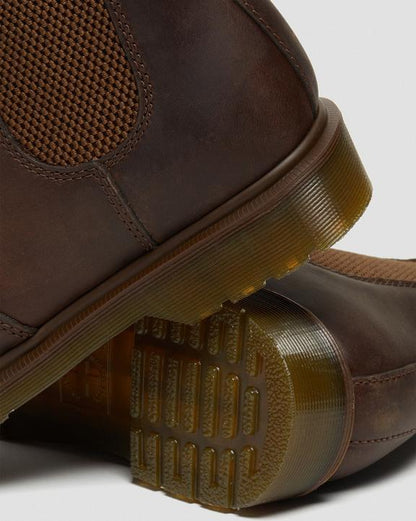 Dr. Martens 2976 Crazy Horse Leather Chelsea Boots Brown - Womens
