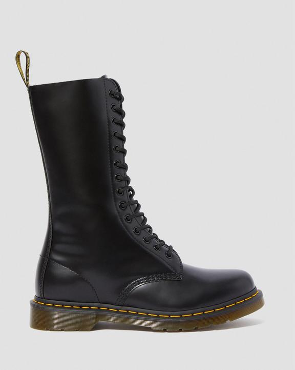 Smooth Leather Tall Boots - Black - Womens