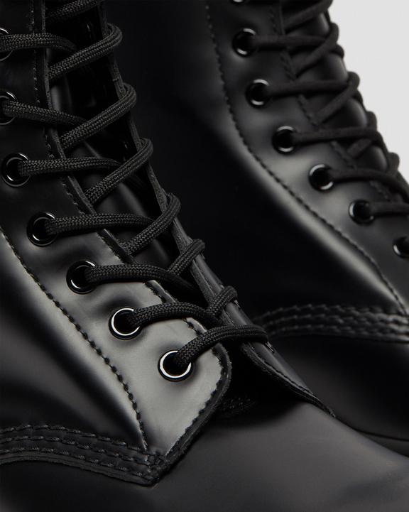 Dr. Martens 1490 Smooth Leather Mid Calf Boots Black - Womens