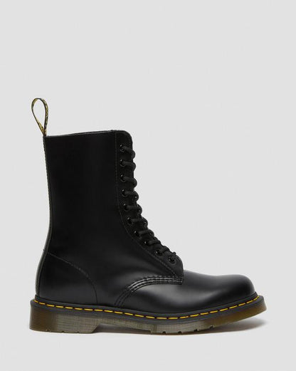 Dr Martens 1490 Smooth Leather Mid Calf Boots - Black