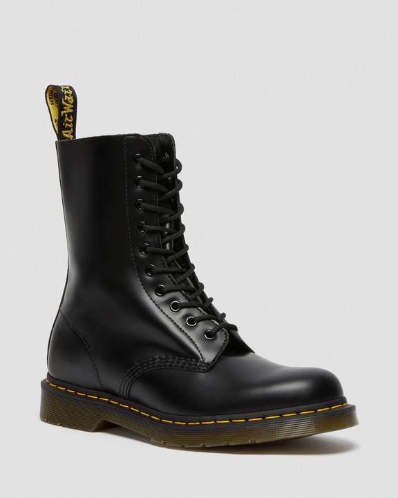 Dr. Martens 1490 Smooth Leather Mid Calf Boots Black - Womens