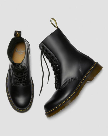 Dr. Martens 1490 Smooth Leather Mid Calf Boots Black - Mens