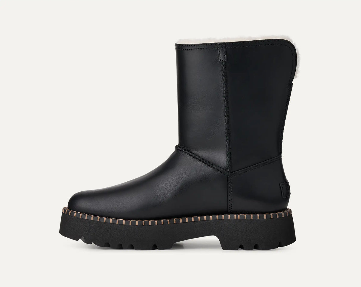 Ugg Uptowner Short Boot Black Leather