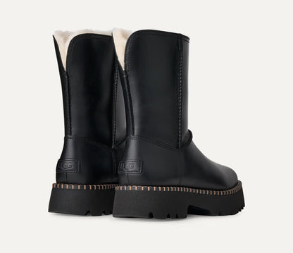 Ugg Uptowner Short Boot Black Leather