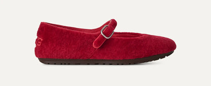 Ugg Quill Ballet Flat Red Ribbon