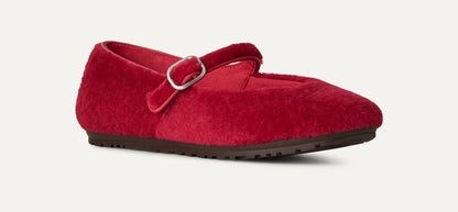 Ugg Quill Ballet Flat Red Ribbon