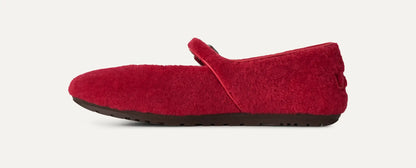 Ugg Quill Ballet Flat Red Ribbon