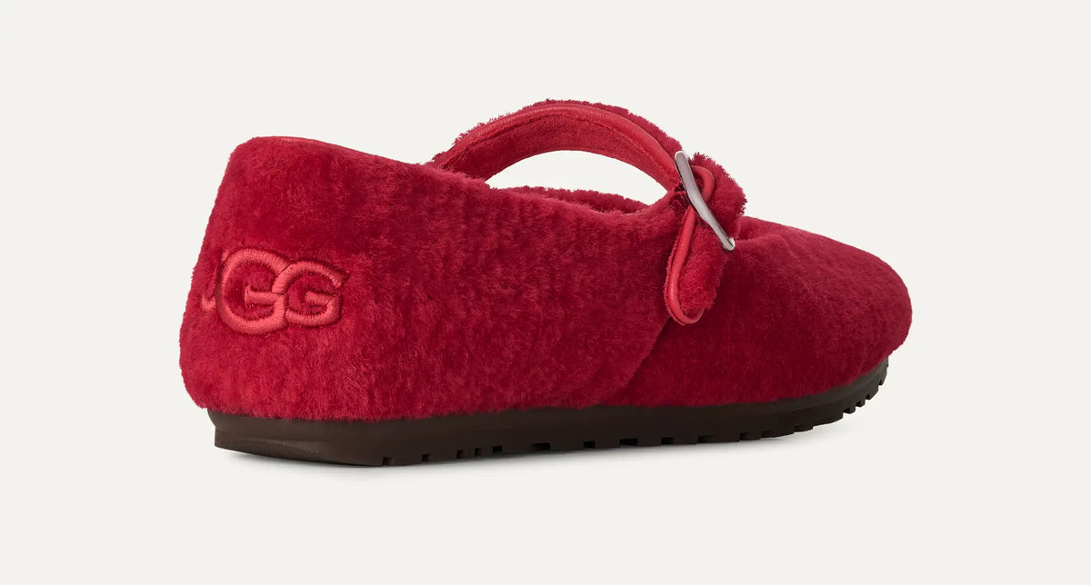 Ugg Quill Ballet Flat Red Ribbon