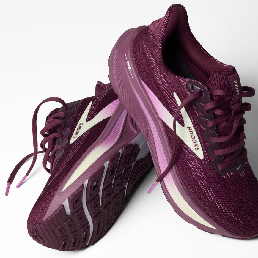 Brooks Ghost 17 Burgundy/Pink/Green (Women's)