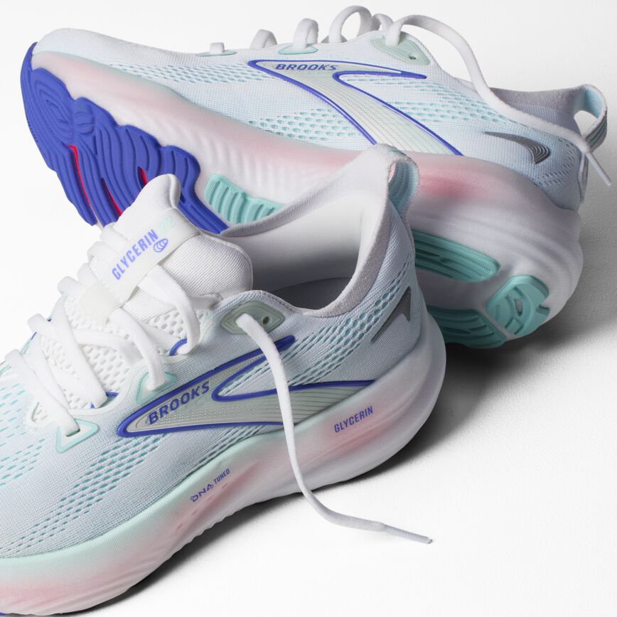 Brooks Glycerin 22 White/Limpet Shell/Amparo Blue (Women's)