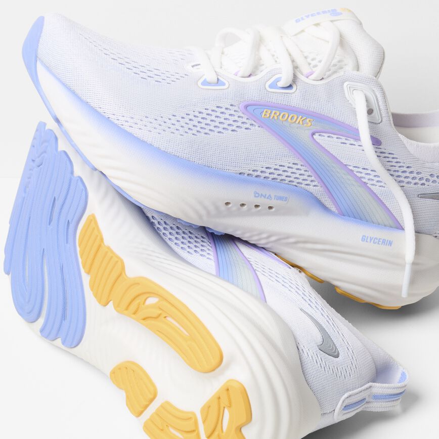 Brooks Glycerin 22 White/Blue Heron/Apricot (Women's)