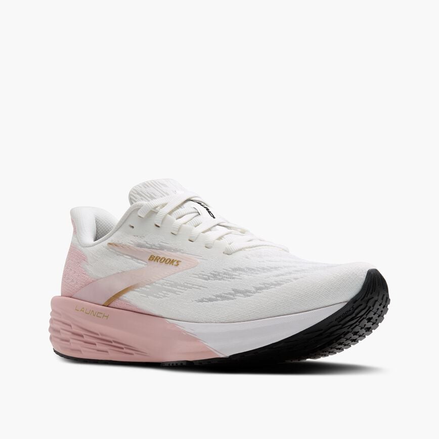 Brooks Launch 11 White/Gold/Pink (Women's)