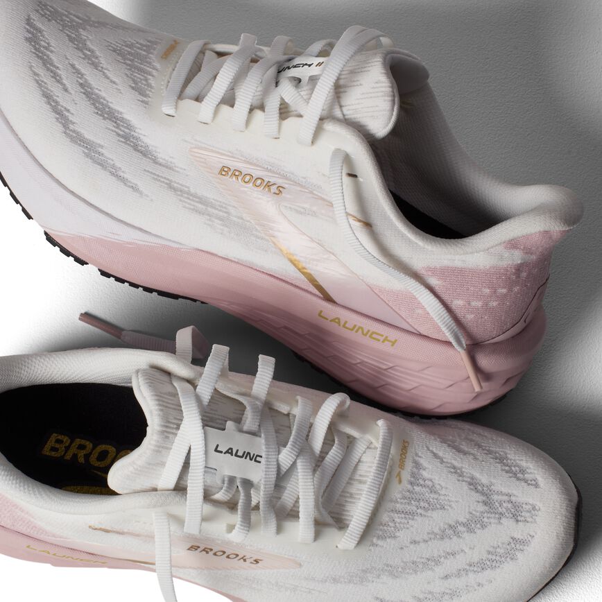Brooks Launch 11 White/Gold/Pink (Women's)