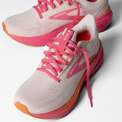 Brooks Revel 8 White/Pink/Tangerine (Women's)