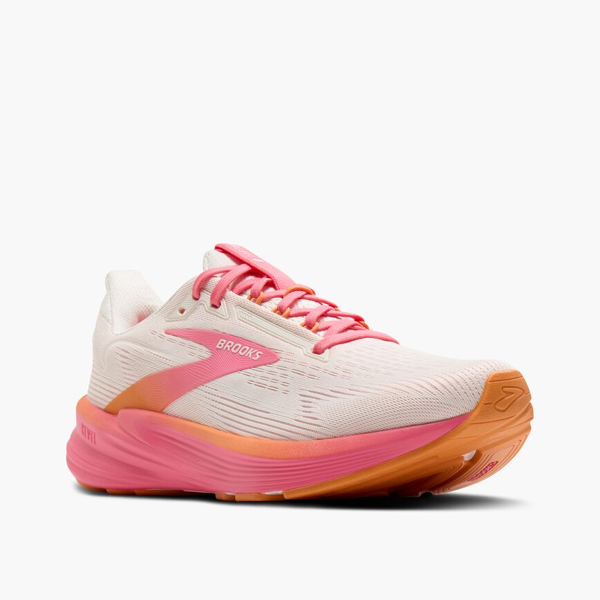 Brooks Revel 8 White/Pink/Tangerine (Women's)