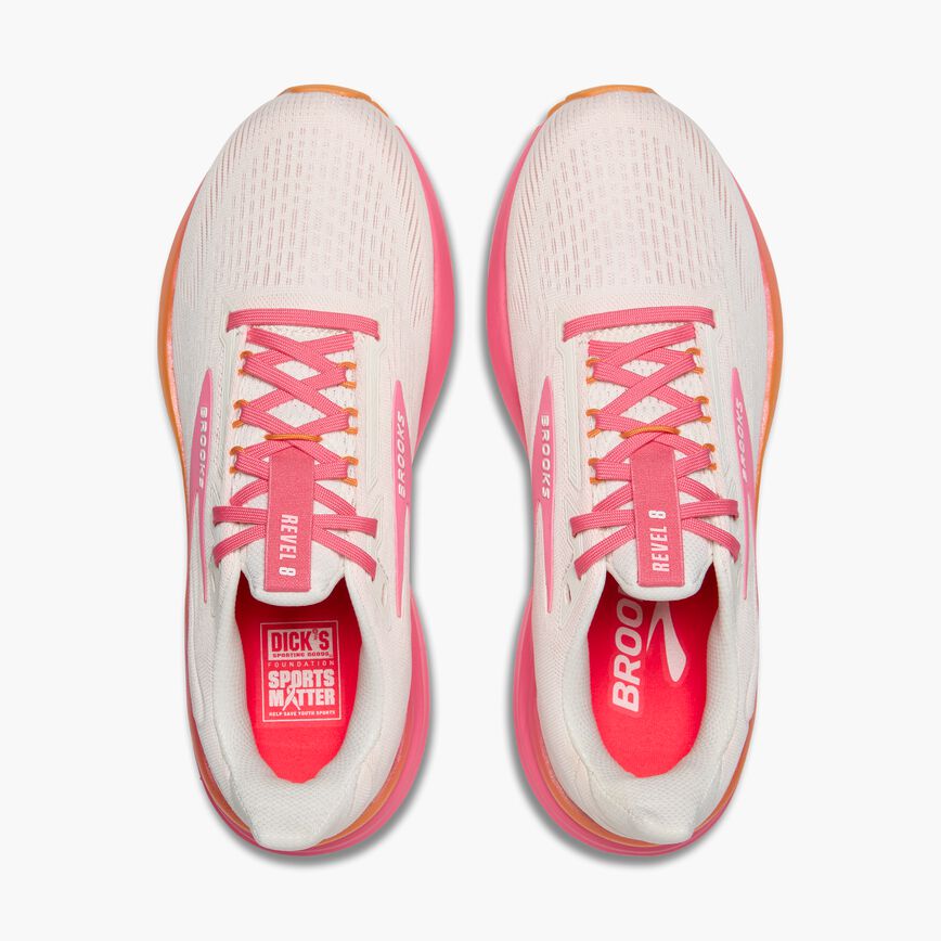 Brooks Revel 8 White/Pink/Tangerine (Women's)