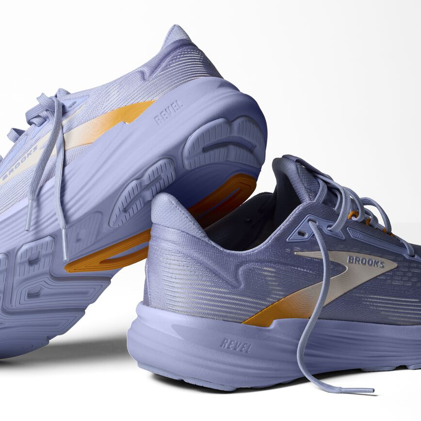 Brooks Revel 8 Blue Heron/Coconut/Orange (Women's)