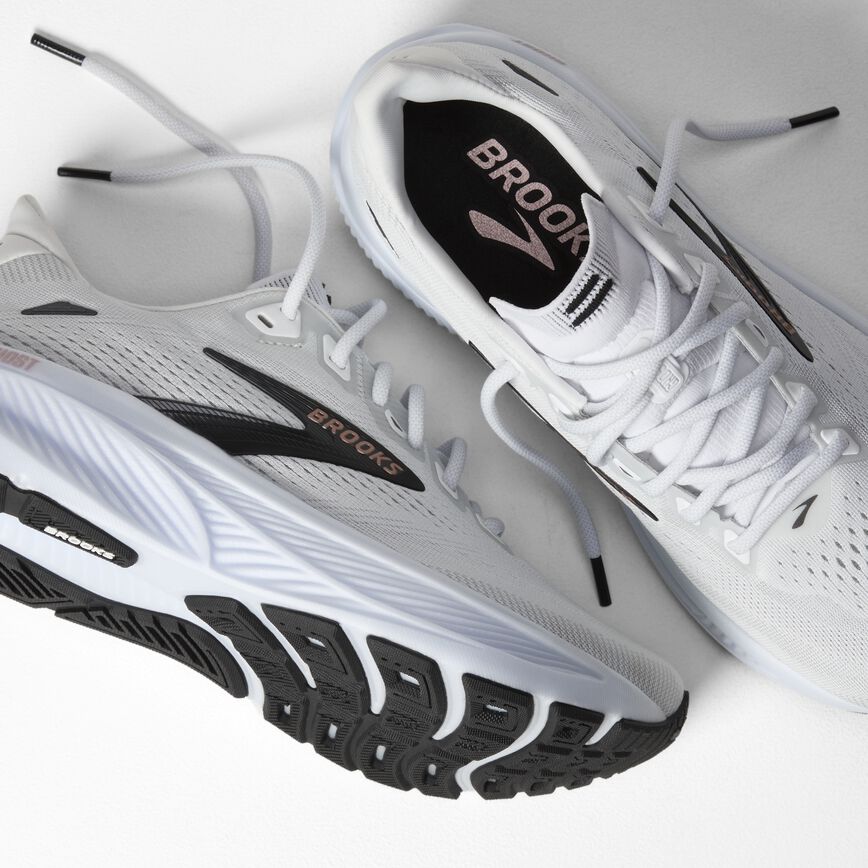 Brooks Ghost 18 White/Black/Rose Gold (Women's)