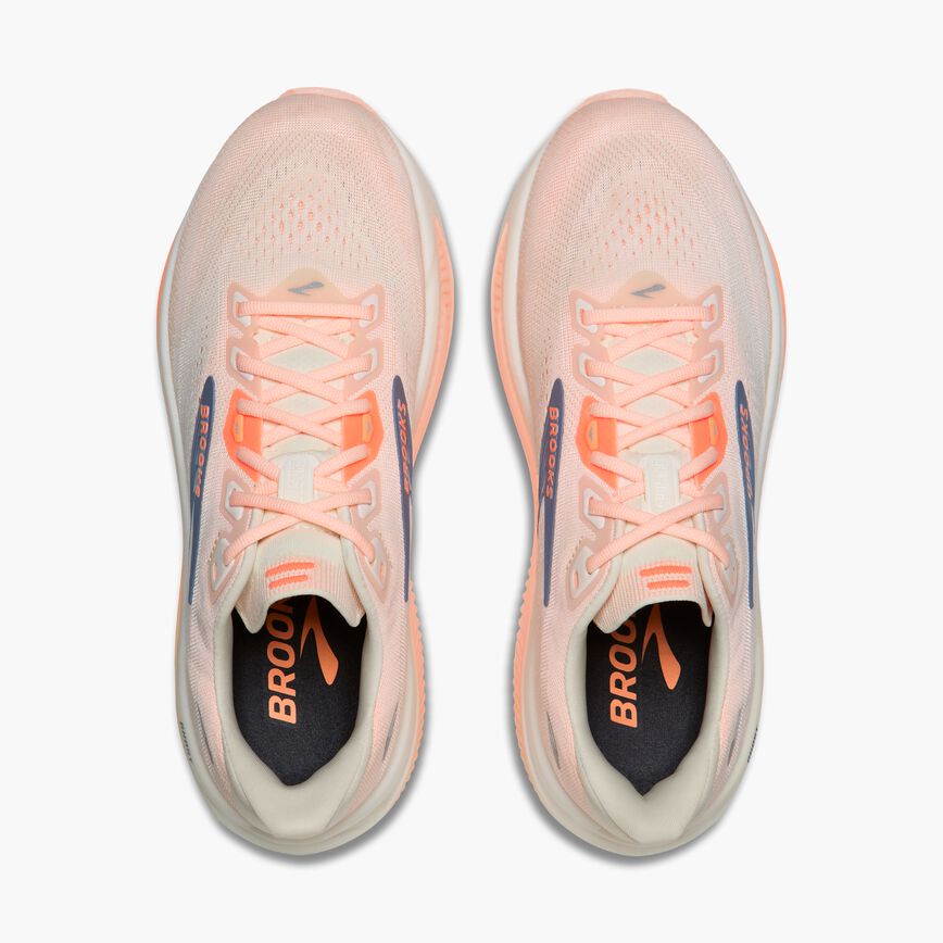 Brooks Ghost 18 Star White/Cyber Peach/Grey (Women's)