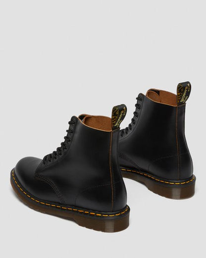 1460 Vintage Made In England Lace Up Boots - Black - Mens