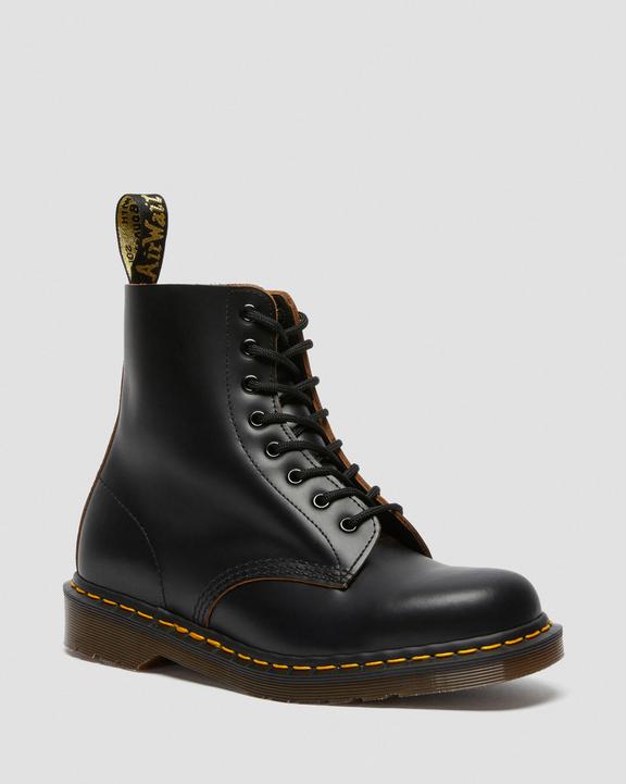 1460 Vintage Made In England Lace Up Boots - Black - Mens
