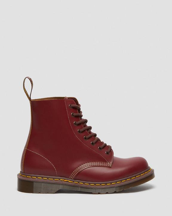 1460 Vintage Made In England Lace Up Boots - Red - Mens