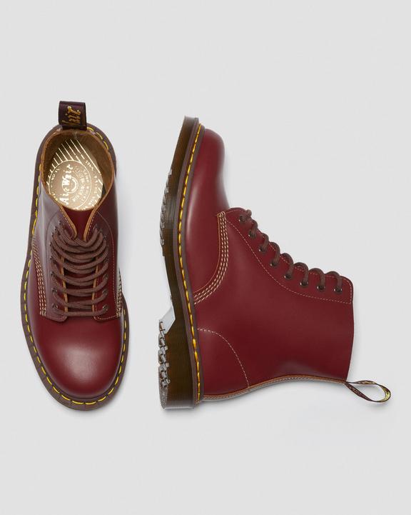 1460 Vintage Made In England Lace Up Boots - Red - Mens