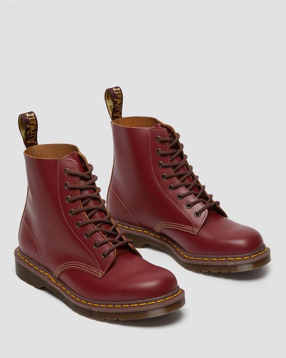 1460 Vintage Made In England Lace Up Boots - Red - Mens