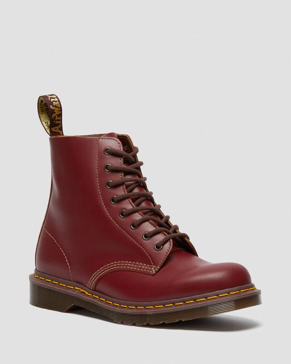 1460 Vintage Made In England Lace Up Boots - Red - Mens