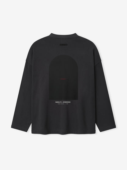 Essentials Nba X Barkley Hendricks Long Sleeve V-Neck Tee Faded Black