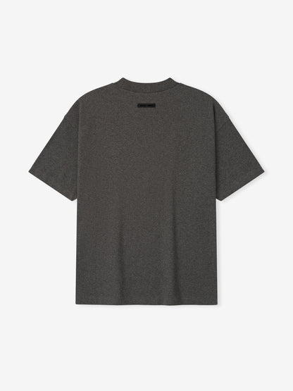 Essentials Embroidered Classic Short Sleeve Tee Charcoal Heather
