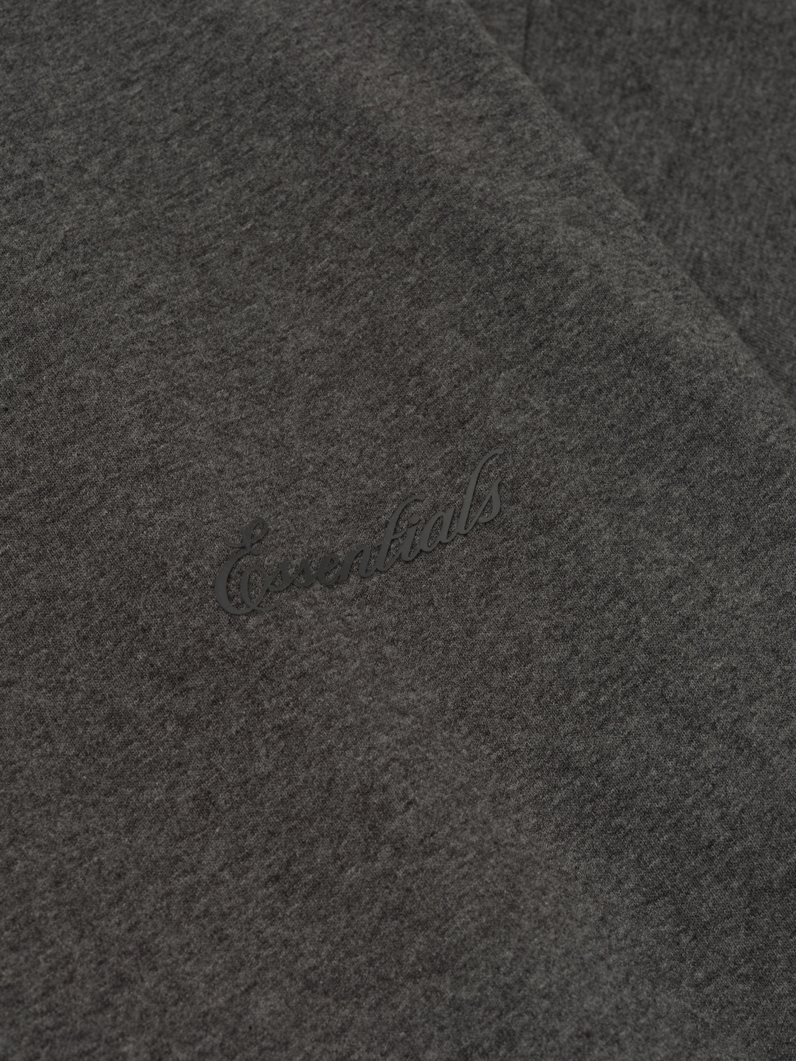 Essentials Embroidered Classic Short Sleeve Tee Charcoal Heather