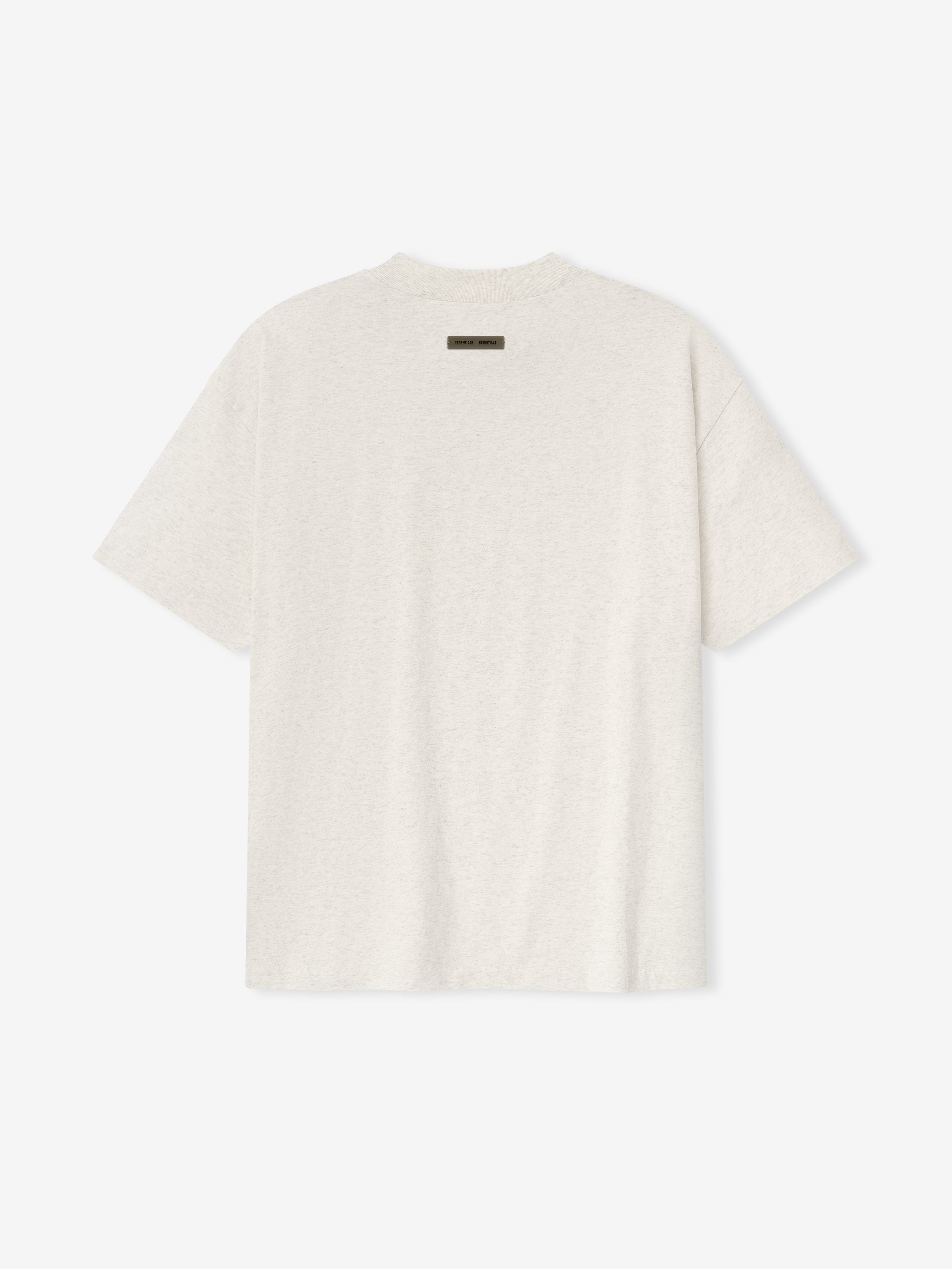 Essentials Embroidered Classic Short Sleeve Tee Oatmeal Heather