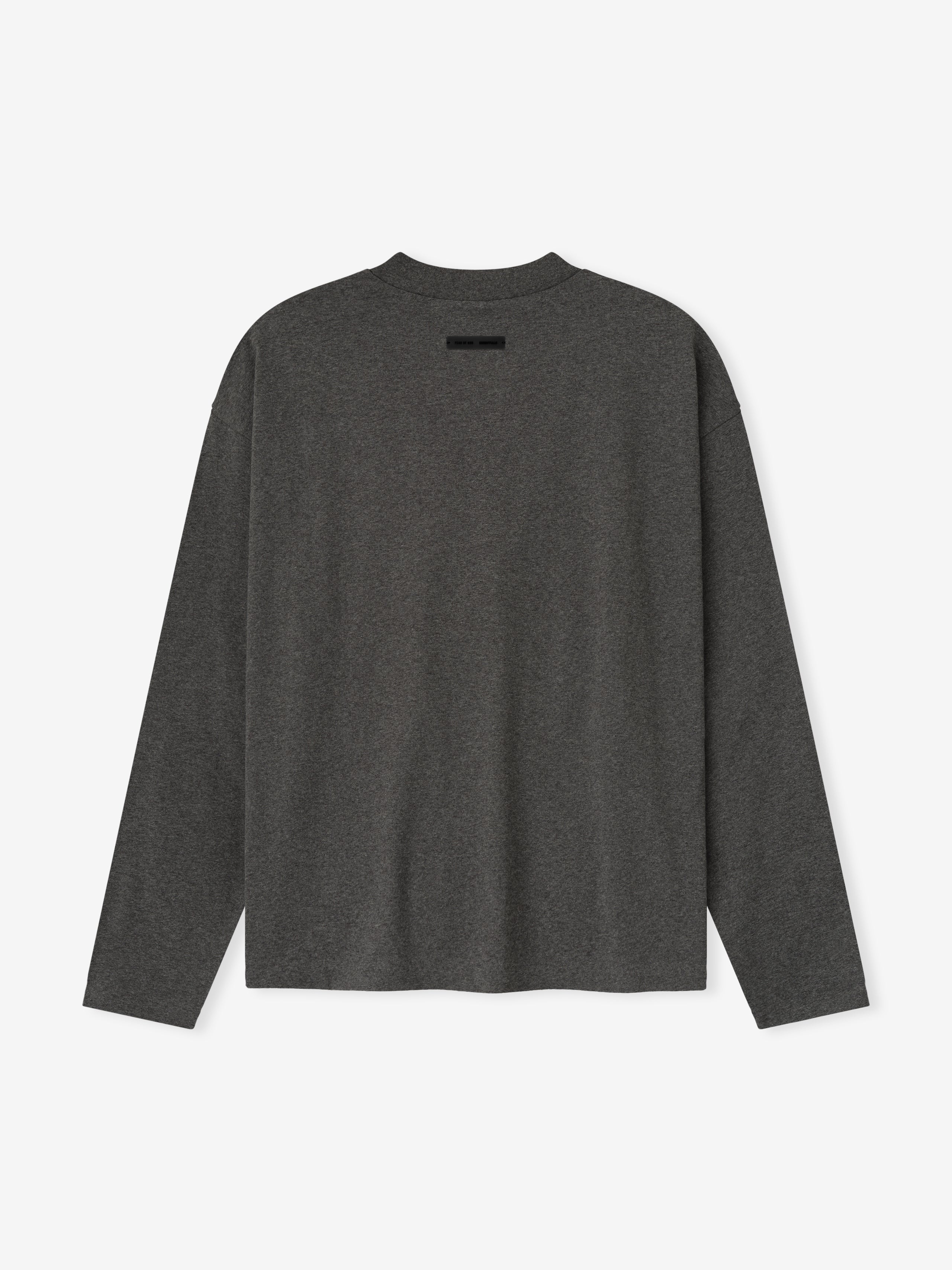 Essentials Embroidered Classic Fit Long Sleeve Charcoal Heather
