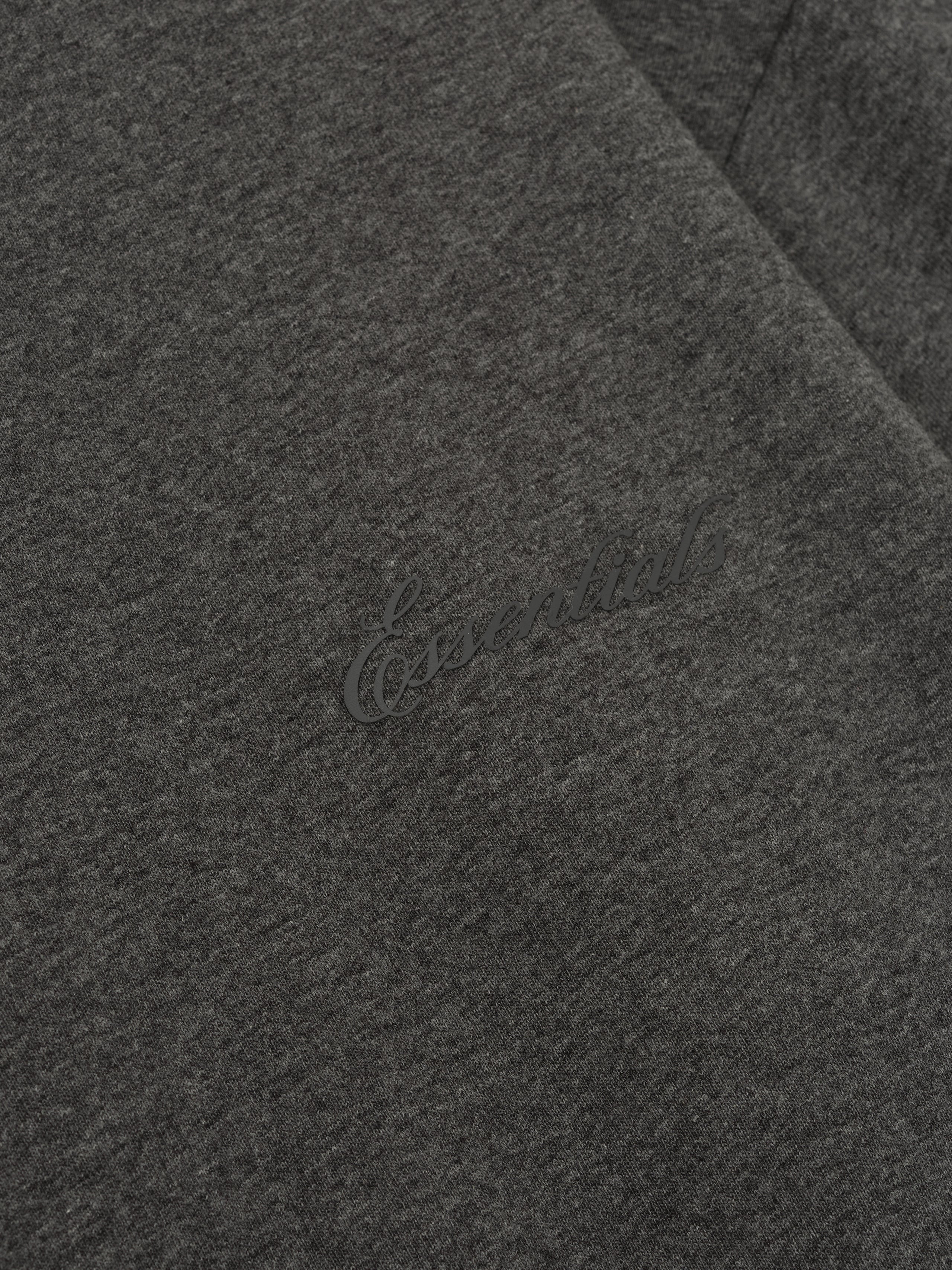 Essentials Embroidered Classic Fit Long Sleeve Charcoal Heather