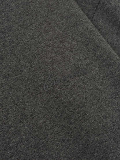 Essentials Embroidered Classic Fit Long Sleeve Charcoal Heather